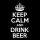 Shirt keep calm and drink beer noir pour homme et femme