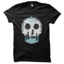 Shirt skull sky artwork noir pour homme et femme