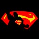 Shirt superman dans l'hombre noir pour homme et femme