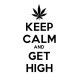 Shirt Keep calm and smoke weed blanc pour homme et femme