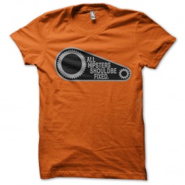 Shirt All hipsters should be fixed orange pour homme et femme