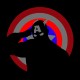 Shirt captain america hombre noir pour homme et femme