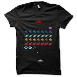 Shirt lost in space invas noir pour homme et femme