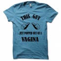 Shirt je fais péter les vagins bleu pour homme et femme