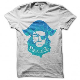 Shirt pirate 3D artwork blanc pour homme et femme