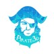 Shirt pirate 3D artwork blanc pour homme et femme