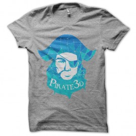 Shirt pirate 3D artwork gris pour homme et femme
