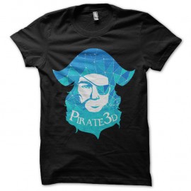 Shirt pirate 3D artwork noir pour homme et femme