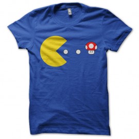 Shirt pac man game error bleu pour homme et femme