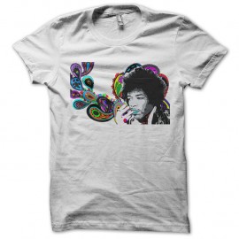 Shirt art of Hendrix blanc pour homme et femme