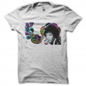 Shirt art of Hendrix blanc pour homme et femme