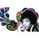 Shirt art of Hendrix blanc pour homme et femme
