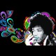 Shirt art of Hendrix noir pour homme et femme