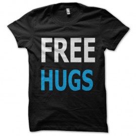 Shirt free hug noir pour homme et femme