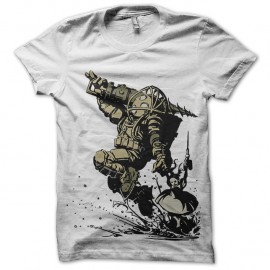 Shirt Bioshock big dady artwork blanc pour homme et femme