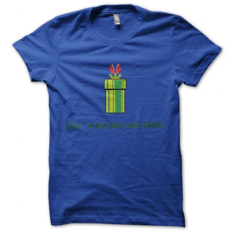 Shirt Ceci n'est pas une pipe bleu pour homme et femme