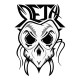 Shirt heavy metal skull blanc pour homme et femme