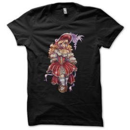 Shirt NEW Sexy Pirate girl noir pour homme et femme