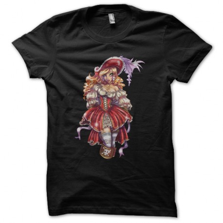 Shirt NEW Sexy Pirate girl noir pour homme et femme