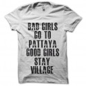 Shirt bad girls pattaya blanc pour homme et femme