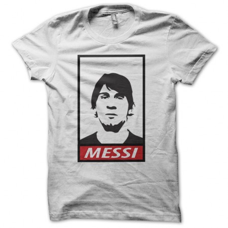 Shirt lionel messi parodie obey en blanc pour homme et femme