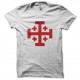 Shirt ancienne croix des templiers blanc pour homme et femme