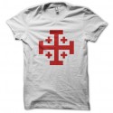 Shirt ancienne croix des templiers blanc pour homme et femme