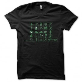 Shirt videogame alphabet noir pour homme et femme