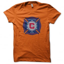 Shirt Chicago Fire artwork orange pour homme et femme