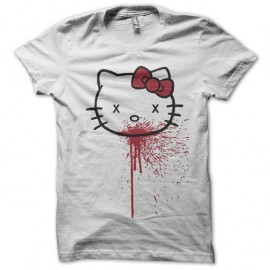 Shirt kitty never die blanc pour homme et femme