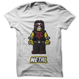 Shirt lego metal rock blanc pour homme et femme