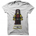 Shirt lego metal rock blanc pour homme et femme