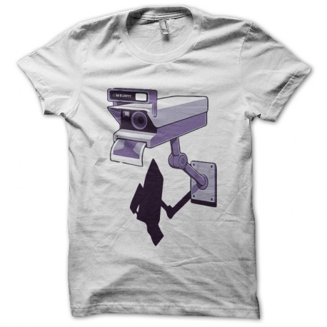 Shirt polariod security cam blanc pour homme et femme