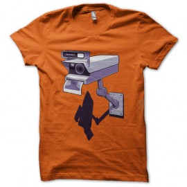 Shirt polariod security cam orange pour homme et femme