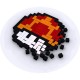 Shirt mushroom pixel art blanc pour homme et femme