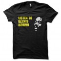 Shirt Listen to dennis brown noir pour homme et femme