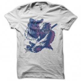 Shirt Bigfoot ninja blanc pour homme et femme