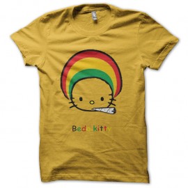 Shirt hello kitty parodie bedo kitty en jaune pour homme et femme
