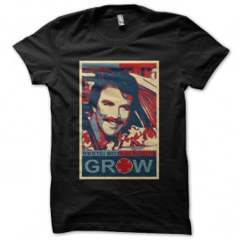 Shirt la moustache tom sellec noir pour homme et femme