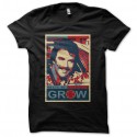 Shirt la moustache tom sellec noir pour homme et femme