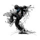 Shirt street dance graffiti blanc pour homme et femme