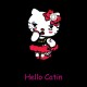 Shirt hello catin parodie hello kitty noir pour homme et femme