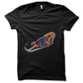 Shirt superwoman en noir pour homme et femme