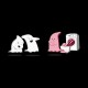 Shirt petits fantomes font leurs linges noir pour homme et femme