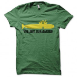 Shirt Yellow sub marine beatles vert pour homme et femme