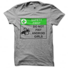 Shirt Do not firts andoird girl gris pour homme et femme