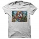 Shirt parodie avengers blanc pour homme et femme