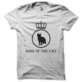Shirt le roi des chats blanc pour homme et femme