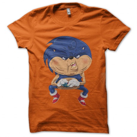 Shirt sonic obèse orange pour homme et femme