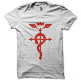 Shirt full metal alchemist blanc pour homme et femme